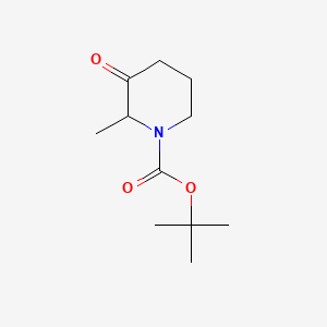 molecular formula C11H19NO3 B592204 tert-Butyl 2-methyl-3-oxopiperidine-1-carboxylate CAS No. 741737-30-4