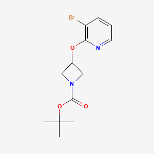 molecular formula C13H17BrN2O3 B592207 tert-Butyl 3-((3-bromopyridin-2-yl)oxy)azetidine-1-carboxylate CAS No. 1227381-94-3