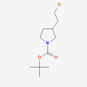 molecular formula C11H20BrNO2 B592211 tert-Butyl 3-(2-bromoethyl)pyrrolidine-1-carboxylate CAS No. 958026-66-9