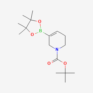 B592214 tert-Butyl 3-(4,4,5,5-tetramethyl-1,3,2-dioxaborolan-2-yl)-5,6-dihydropyridine-1(2H)-carboxylate CAS No. 885693-20-9