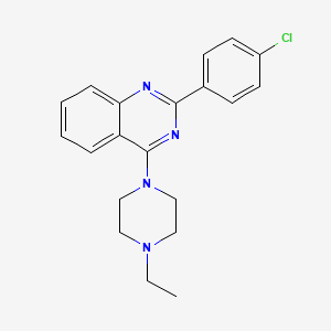 molecular formula C20H21ClN4 B5922146 2-(4-Chlorophenyl)-4-(4-ethylpiperazin-1-yl)quinazoline CAS No. 6369-26-2