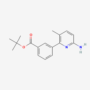 molecular formula C17H20N2O2 B592219 tert-Butyl 3-(6-amino-3-methylpyridin-2-yl)benzoate CAS No. 1083057-14-0
