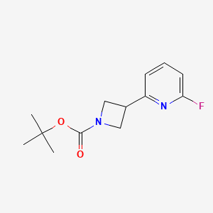 molecular formula C13H17FN2O2 B592220 Tert-butyl 3-(6-fluoropyridin-2-yl)azetidine-1-carboxylate CAS No. 1356109-81-3