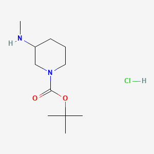molecular formula C11H23ClN2O2 B592227 tert-Butyl 3-(methylamino)piperidine-1-carboxylate hydrochloride CAS No. 1187927-08-7