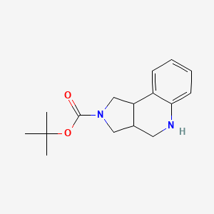 molecular formula C16H22N2O2 B592230 2-Boc-2,3,3A,4,5,9B-hexahydro-1H-pyrrolo[3,4-C]quinoline CAS No. 1194375-23-9