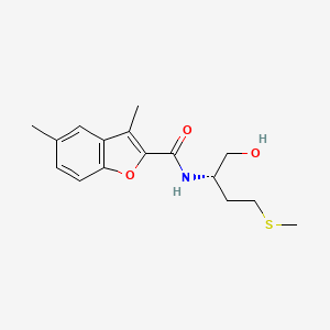 molecular formula C16H21NO3S B5922306 N-[(1S)-1-(hydroxymethyl)-3-(methylthio)propyl]-3,5-dimethyl-1-benzofuran-2-carboxamide 