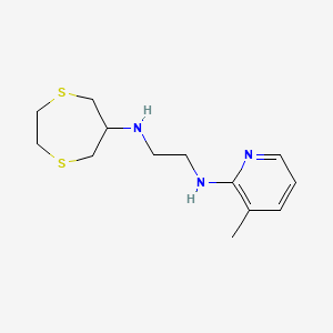 molecular formula C13H21N3S2 B5922329 N-1,4-dithiepan-6-yl-N'-(3-methylpyridin-2-yl)ethane-1,2-diamine 