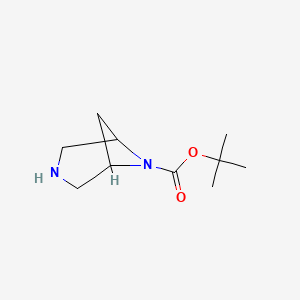 molecular formula C10H18N2O2 B592235 tert-Butyl 3,6-diazabicyclo[3.1.1]heptane-6-carboxylate CAS No. 869494-16-6