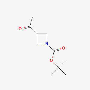 molecular formula C10H17NO3 B592237 Tert-butyl 3-acetylazetidine-1-carboxylate CAS No. 870089-49-9