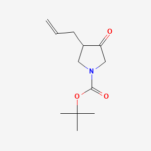 molecular formula C12H19NO3 B592238 Tert-butyl 3-allyl-4-oxopyrrolidine-1-carboxylate CAS No. 120871-73-0