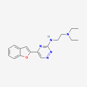 molecular formula C17H21N5O B5922393 N'-[5-(1-benzofuran-2-yl)-1,2,4-triazin-3-yl]-N,N-diethyl-1,2-ethanediamine 