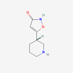 molecular formula C8H12N2O2 B592240 (S)-5-(Piperidin-3-yl)isoxazol-3(2H)-one CAS No. 132033-59-1