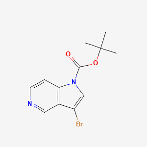 molecular formula C12H13BrN2O2 B592245 tert-Butyl 3-bromo-1H-pyrrolo[3,2-c]pyridine-1-carboxylate CAS No. 192189-16-5