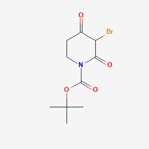 molecular formula C10H14BrNO4 B592246 Tert-butyl 3-bromo-2,4-dioxopiperidine-1-carboxylate CAS No. 1312412-87-5