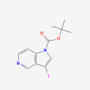 molecular formula C12H13IN2O2 B592254 Tert-butyl 3-iodo-1H-pyrrolo[3,2-C]pyridine-1-carboxylate CAS No. 877060-48-5