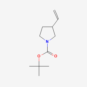 molecular formula C11H19NO2 B592261 Tert-butyl 3-vinylpyrrolidine-1-carboxylate CAS No. 753015-96-2