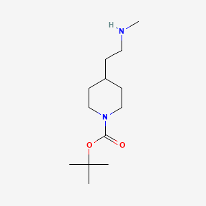 molecular formula C13H26N2O2 B592262 Tert-butyl 4-(2-(methylamino)ethyl)piperidine-1-carboxylate CAS No. 896103-62-1