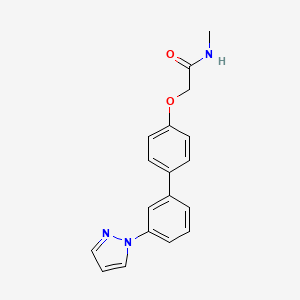 molecular formula C18H17N3O2 B5922637 N-methyl-2-{[3'-(1H-pyrazol-1-yl)biphenyl-4-yl]oxy}acetamide 