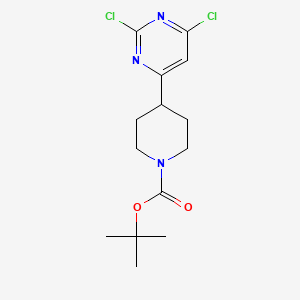 molecular formula C14H19Cl2N3O2 B592264 tert-Butyl 4-(2,6-dichloropyrimidin-4-yl)piperidine-1-carboxylate CAS No. 1439823-01-4