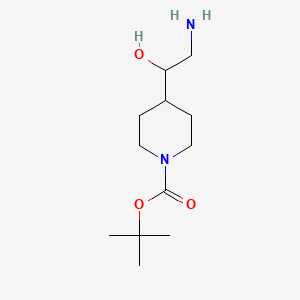 molecular formula C12H24N2O3 B592266 tert-Butyl 4-(2-amino-1-hydroxyethyl)piperidine-1-carboxylate CAS No. 301221-57-8