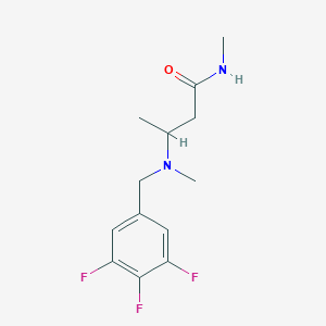 molecular formula C13H17F3N2O B5922693 N-methyl-3-[methyl(3,4,5-trifluorobenzyl)amino]butanamide 