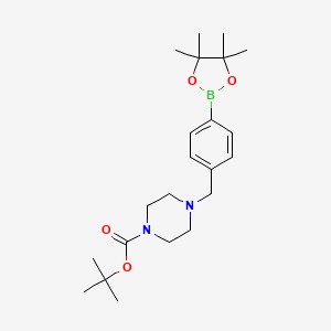 tert-Butyl 4-(4-(4,4,5,5-tetramethyl-1,3,2-dioxaborolan-2-yl)benzyl)piperazine-1-carboxylate