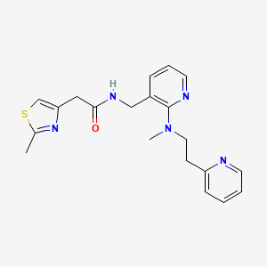 molecular formula C20H23N5OS B5922737 N-({2-[methyl(2-pyridin-2-ylethyl)amino]pyridin-3-yl}methyl)-2-(2-methyl-1,3-thiazol-4-yl)acetamide 