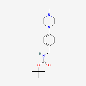 molecular formula C17H27N3O2 B592281 tert-Butyl 4-(4-methylpiperazin-1-yl)benzylcarbamate CAS No. 927676-52-6