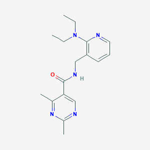 molecular formula C17H23N5O B5922849 N-{[2-(diethylamino)pyridin-3-yl]methyl}-2,4-dimethylpyrimidine-5-carboxamide 