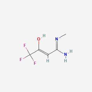 molecular formula C5H7F3N2O B592286 (Z)-4,4,4-trifluoro-3-hydroxy-N'-methylbut-2-enimidamide CAS No. 128648-80-6