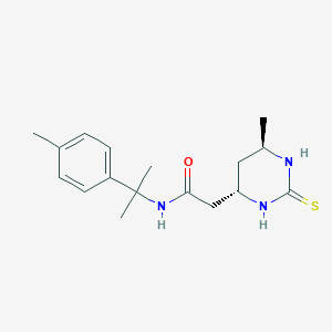 molecular formula C17H25N3OS B5922870 N-[1-methyl-1-(4-methylphenyl)ethyl]-2-[(4S*,6R*)-6-methyl-2-thioxohexahydropyrimidin-4-yl]acetamide 