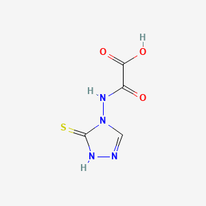 molecular formula C4H4N4O3S B592292 Oxo[(5-thioxo-1,5-dihydro-4H-1,2,4-triazol-4-yl)amino]acetic acid CAS No. 130992-21-1