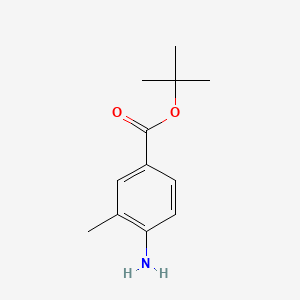 molecular formula C12H17NO2 B592294 叔丁基4-氨基-3-甲基苯甲酸酯 CAS No. 934481-43-3