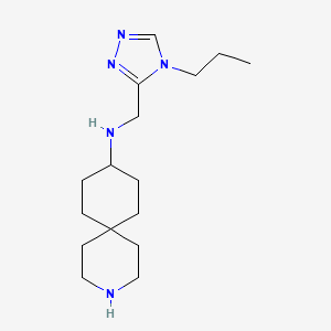 molecular formula C16H29N5 B5922967 N-[(4-propyl-4H-1,2,4-triazol-3-yl)methyl]-3-azaspiro[5.5]undecan-9-amine dihydrochloride 