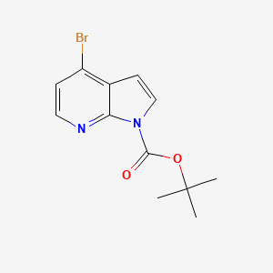 molecular formula C12H13BrN2O2 B592297 tert-Butyl 4-bromo-1H-pyrrolo[2,3-b]pyridine-1-carboxylate CAS No. 1228014-35-4