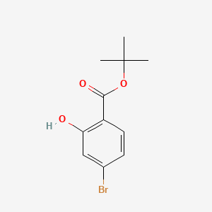 molecular formula C11H13BrO3 B592298 tert-Butyl 4-bromo-2-hydroxybenzoate CAS No. 889858-09-7