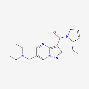 molecular formula C18H25N5O B5923021 N-ethyl-N-({3-[(2-ethyl-2,5-dihydro-1H-pyrrol-1-yl)carbonyl]pyrazolo[1,5-a]pyrimidin-6-yl}methyl)ethanamine 