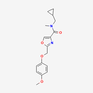 molecular formula C17H20N2O4 B5923026 N-(cyclopropylmethyl)-2-[(4-methoxyphenoxy)methyl]-N-methyl-1,3-oxazole-4-carboxamide 
