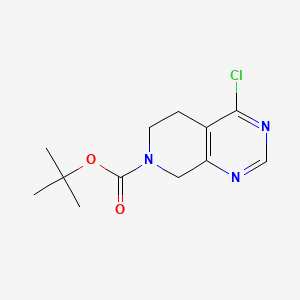 molecular formula C12H16ClN3O2 B592304 tert-Butyl 4-chloro-5,6-dihydropyrido[3,4-d]pyrimidine-7(8H)-carboxylate CAS No. 1053656-57-7