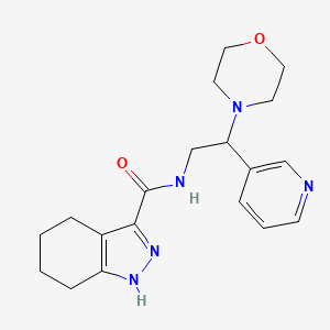 molecular formula C19H25N5O2 B5923082 N-(2-morpholin-4-yl-2-pyridin-3-ylethyl)-4,5,6,7-tetrahydro-1H-indazole-3-carboxamide 