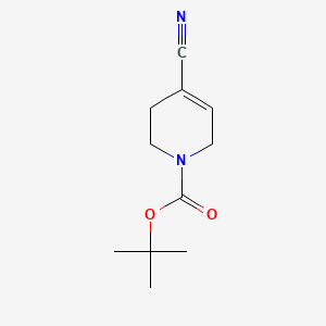molecular formula C11H16N2O2 B592309 tert-Butyl 4-cyano-5,6-dihydropyridine-1(2H)-carboxylate CAS No. 873551-20-3