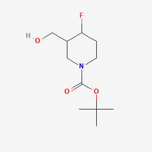 molecular formula C11H20FNO3 B592310 Tert-butyl 4-fluoro-3-(hydroxymethyl)piperidine-1-carboxylate CAS No. 1303972-97-5
