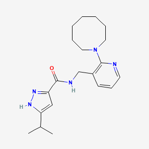 molecular formula C20H29N5O B5923103 N-[[2-(azocan-1-yl)pyridin-3-yl]methyl]-5-propan-2-yl-1H-pyrazole-3-carboxamide 
