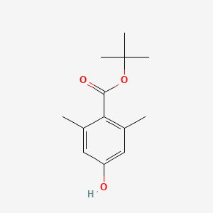 molecular formula C13H18O3 B592313 叔丁酸 4-羟基-2,6-二甲基苯甲酸酯 CAS No. 306296-71-9
