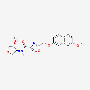 molecular formula C21H22N2O6 B5923141 N-[(3S,4R)-4-hydroxyoxolan-3-yl]-2-[(7-methoxynaphthalen-2-yl)oxymethyl]-N-methyl-1,3-oxazole-4-carboxamide 