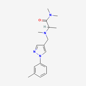 molecular formula C17H24N4O B5923164 N,N-dimethyl-2-(methyl{[1-(3-methylphenyl)-1H-pyrazol-4-yl]methyl}amino)propanamide 