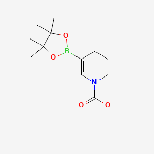 molecular formula C16H28BNO4 B592320 叔丁基 5-(4,4,5,5-四甲基-1,3,2-二氧杂硼环-2-基)-3,4-二氢吡啶-1(2H)-羧酸酯 CAS No. 1121057-77-9