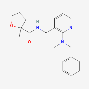 molecular formula C20H25N3O2 B5923204 N-({2-[benzyl(methyl)amino]pyridin-3-yl}methyl)-2-methyltetrahydrofuran-2-carboxamide 