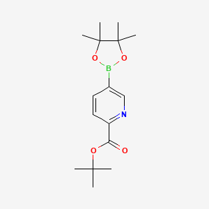 molecular formula C16H24BNO4 B592321 tert-Butyl 5-(4,4,5,5-tetramethyl-1,3,2-dioxaborolan-2-yl)picolinate CAS No. 1354356-24-3