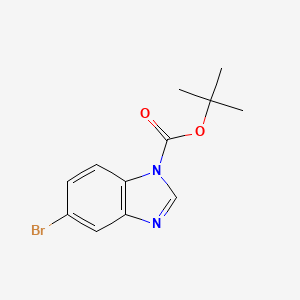 molecular formula C12H13BrN2O2 B592323 tert-Butyl 5-bromo-1H-benzo[d]imidazole-1-carboxylate CAS No. 942590-05-8
